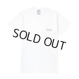 BETWEEN MUSIC STORE LOGO POCKET T-SHIRT (WHITE/BLACK)