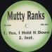画像2: Mutty Ranks / Yes, I Hold It Down c/w Ya Heard Me (2)
