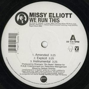 画像: Missy Elliott ‎/ We Run This c/w Irresistible Delicious