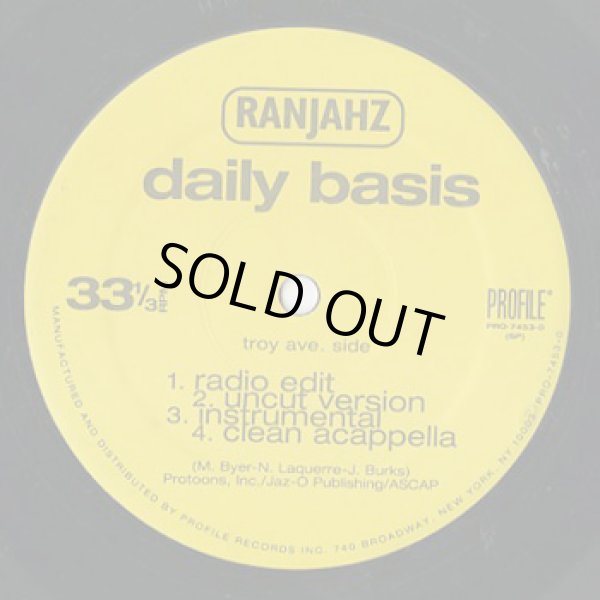 画像3: RanJahz / Daily Basis c/w Street Life (Daily Basis Remix) (12”) (3)