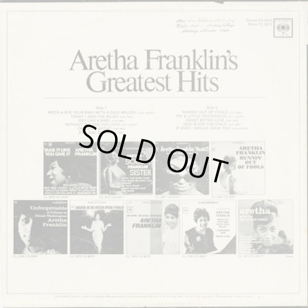 画像2: Aretha Franklin / Aretha Franklin's Greatest Hits  (2)