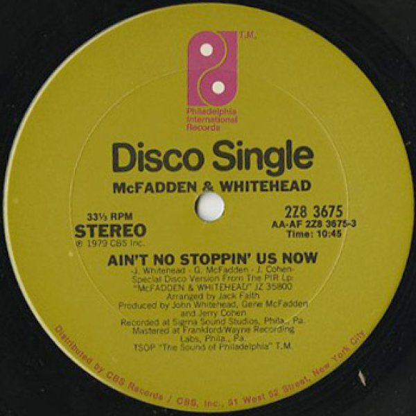 画像1: McFadden & Whitehead / Ain't No Stoppin' Us Now (1)