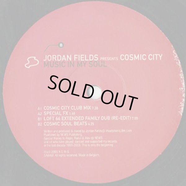 画像2: Jordan Fields Presents Cosmic City / Music Is My Soul (2)