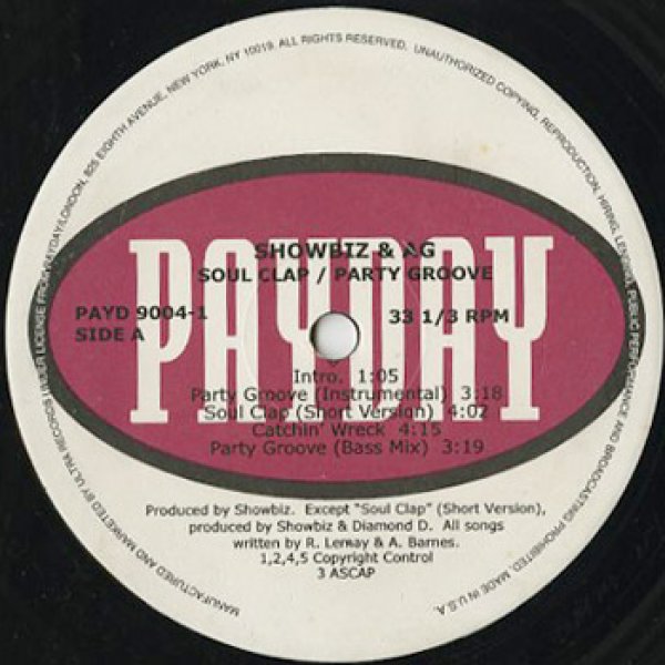 画像2: Showbiz & A.G. / Soul Clap c/w Party Groove (2)