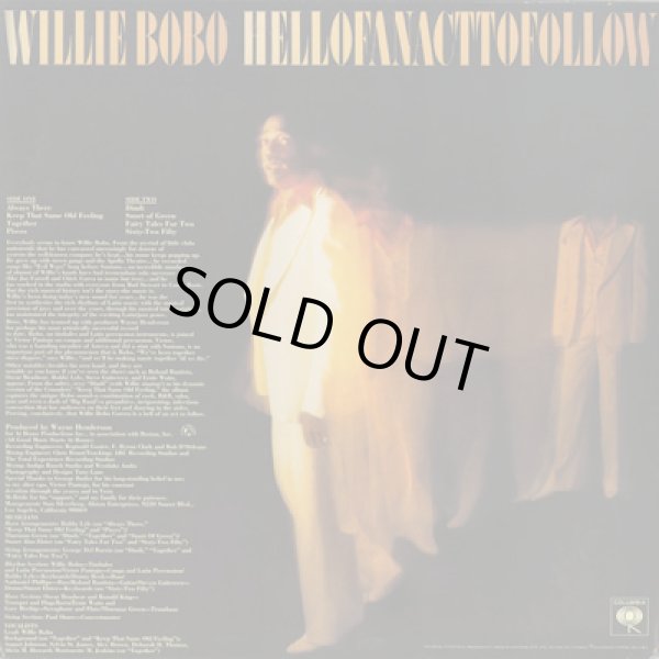 画像2: Willie Bobo / Hell Of An Act To Follow (LP) (2)