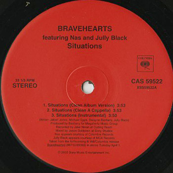 画像1: Bravehearts Featuring Nas And Jully Black ‎/ Situations (1)